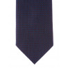 Tie in pure silk square-navy and brown