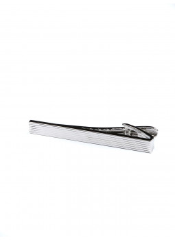 A tie-clip metal grooved