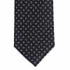 Tie in pure silk black and small motif cashmere
