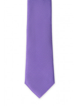 Tie in pure silk with motifs on a white background Tie in pure silk with motifs on a white background