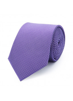 Tie in pure silk with motifs on a white background Tie in pure silk with motifs on a white background