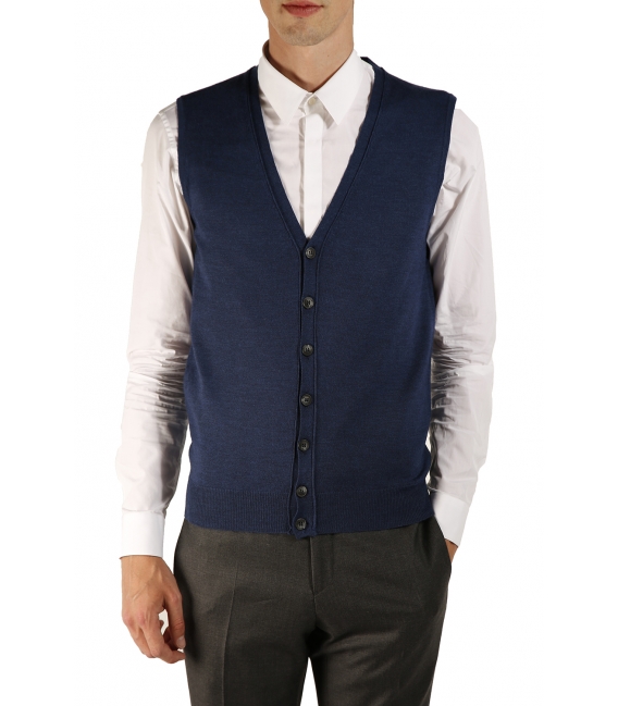 Gilet en Laine M rinos Sans  Manches  Bruce Field Mode Homme 