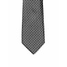 Cravate pure soie - diamantine noir argent