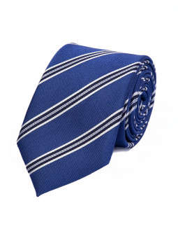 Tie in pure silk with stripes