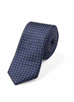 Circular Pattern Pure Silk Tie