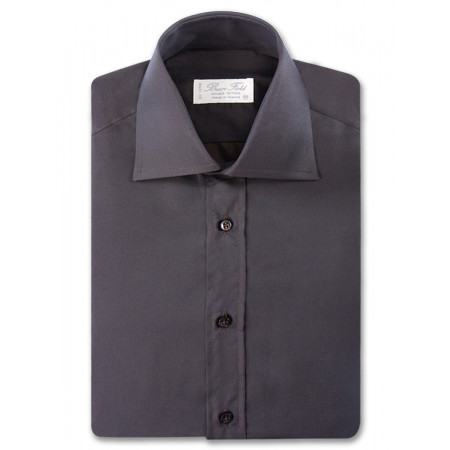 Shirt slim fit solid collar the top two buttons