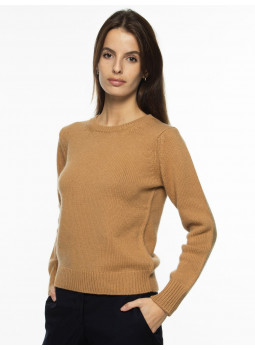 Sweater woman's round neck 100% cashmere