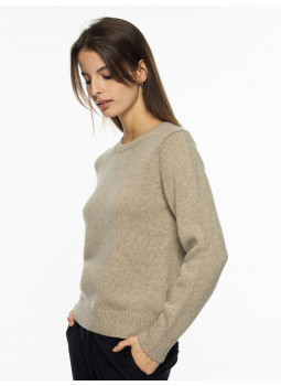 Sweater woman's round neck 100% cashmere